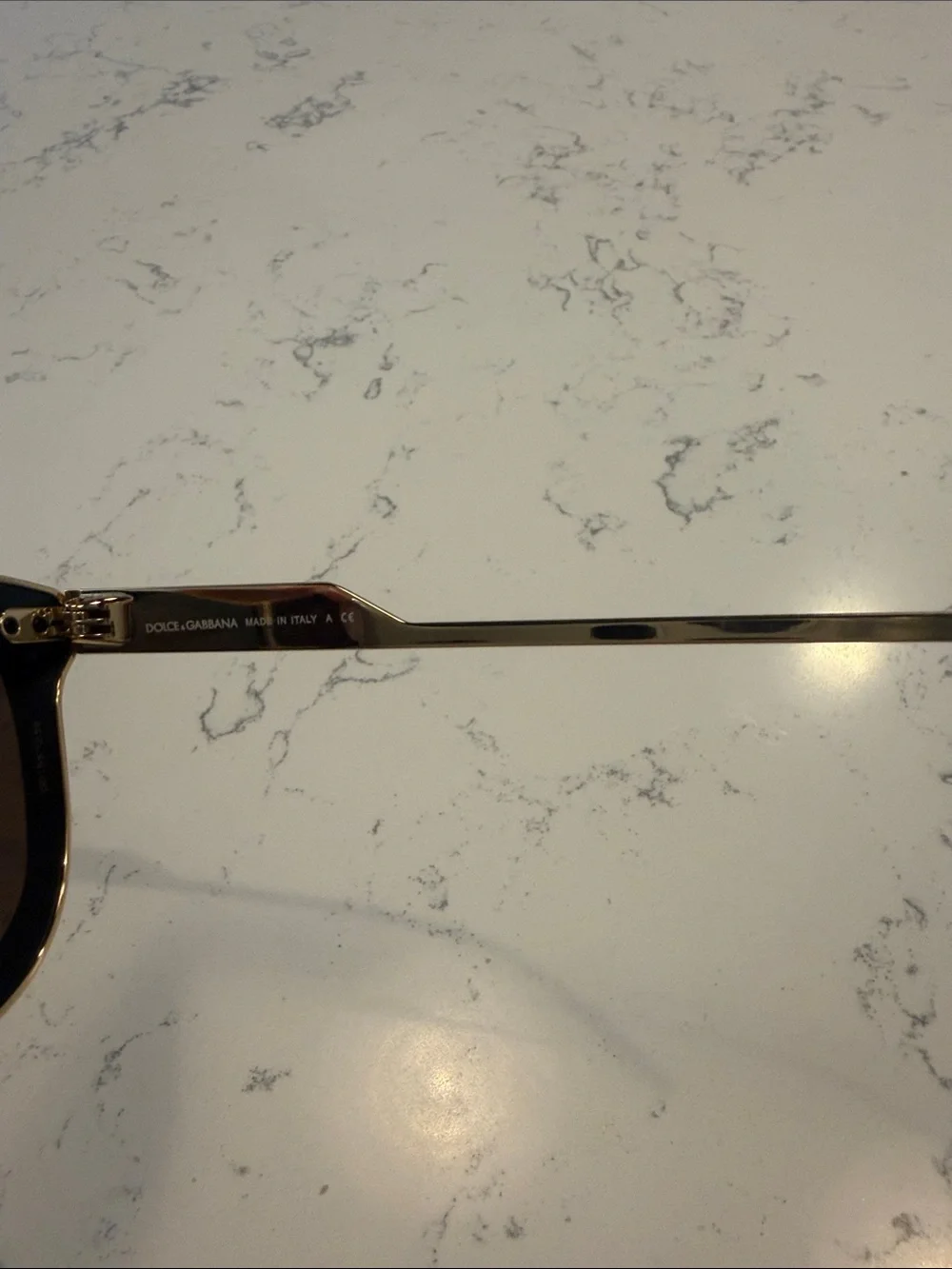 Dolce & Gabbana Brown Tinted Rectangular Sunglasses